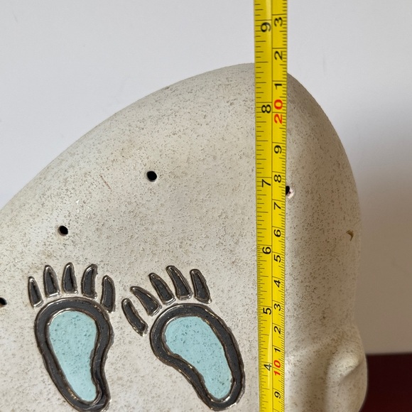 Handcrafted Ceramic buffalo Figurine with Footprint Design - Picture 10 of 11